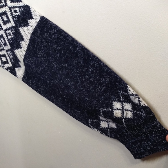 Brandini Blue & White Argyle Pullover Sweater Mens - Picture 5 of 11